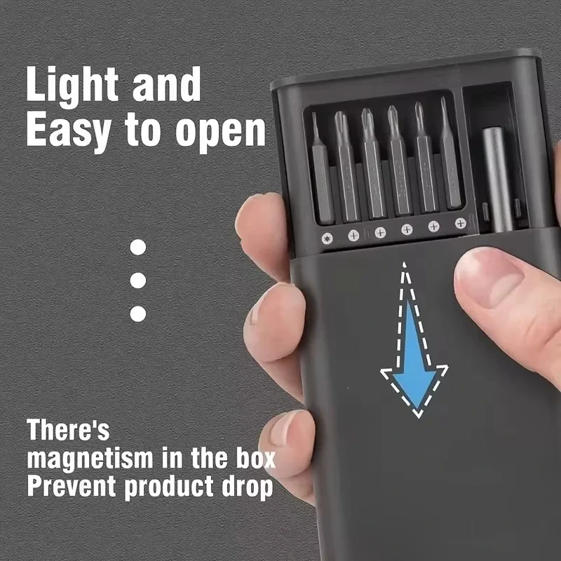 Juego de 25 Mini Destornilladores, Kit de Destornilladores de Precisión Pequeños, Herramienta de Reparación de Cabeza Plana y Cruzada para Electrónica, Gafas, Computadora Portátil