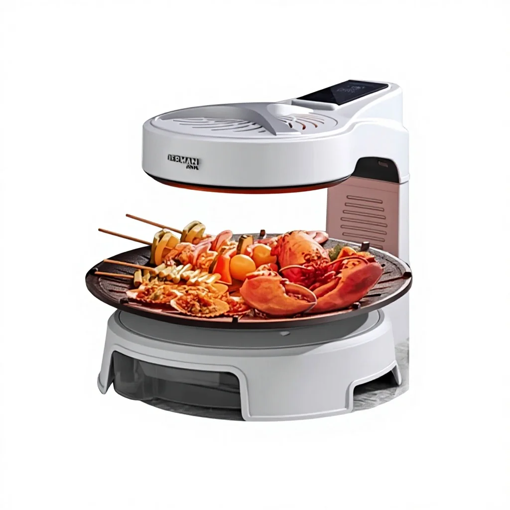 German Electric Oven Smokeless Multi-function Automatic Rotating Indoor Korean Style Barbecue Grill Skewer Machine