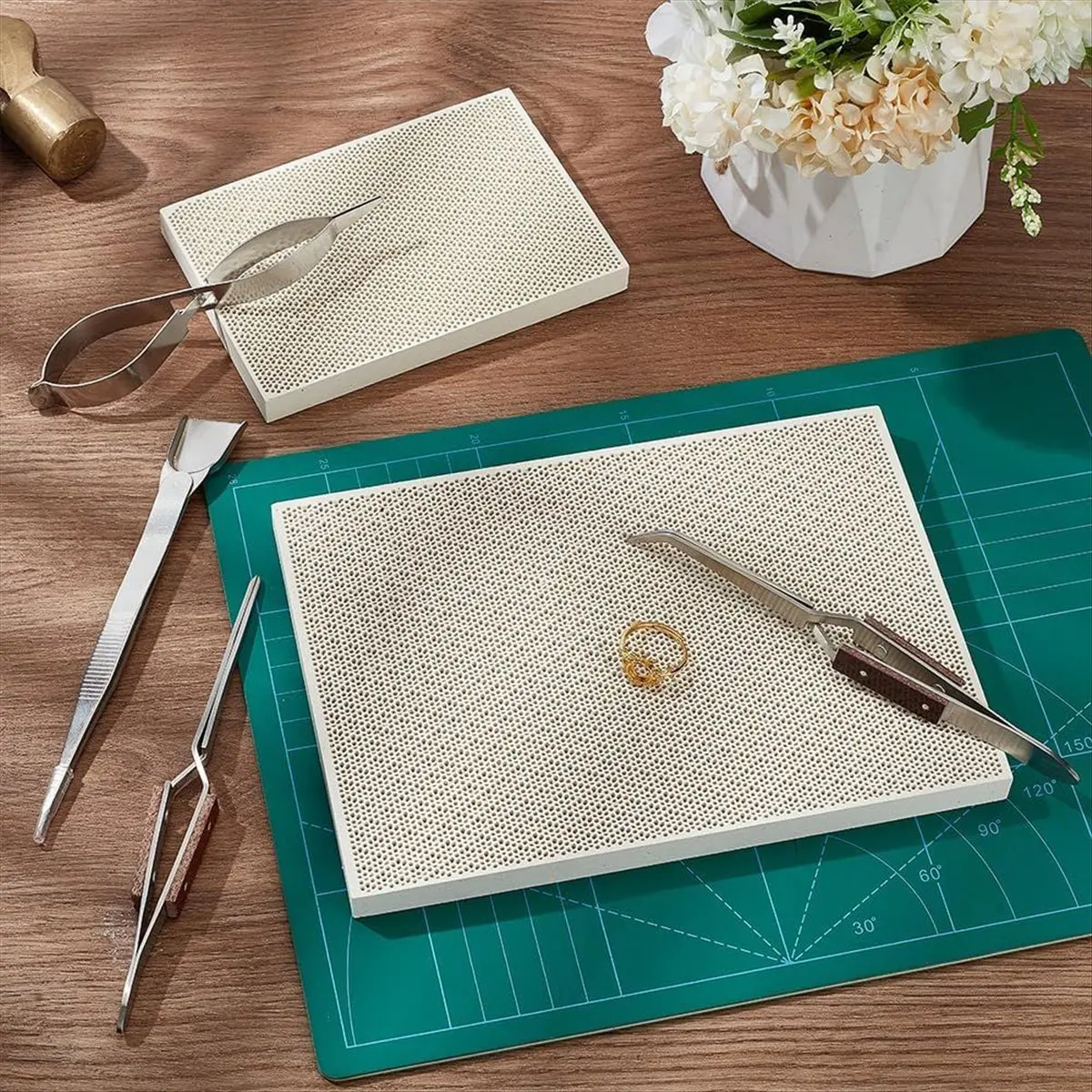 

*ESTR 6 Pcs Jewelry Soldering Kit, Jewelers Making Melting-Casting Tools Tweezers with Shovel for Jewelry Making Soldering