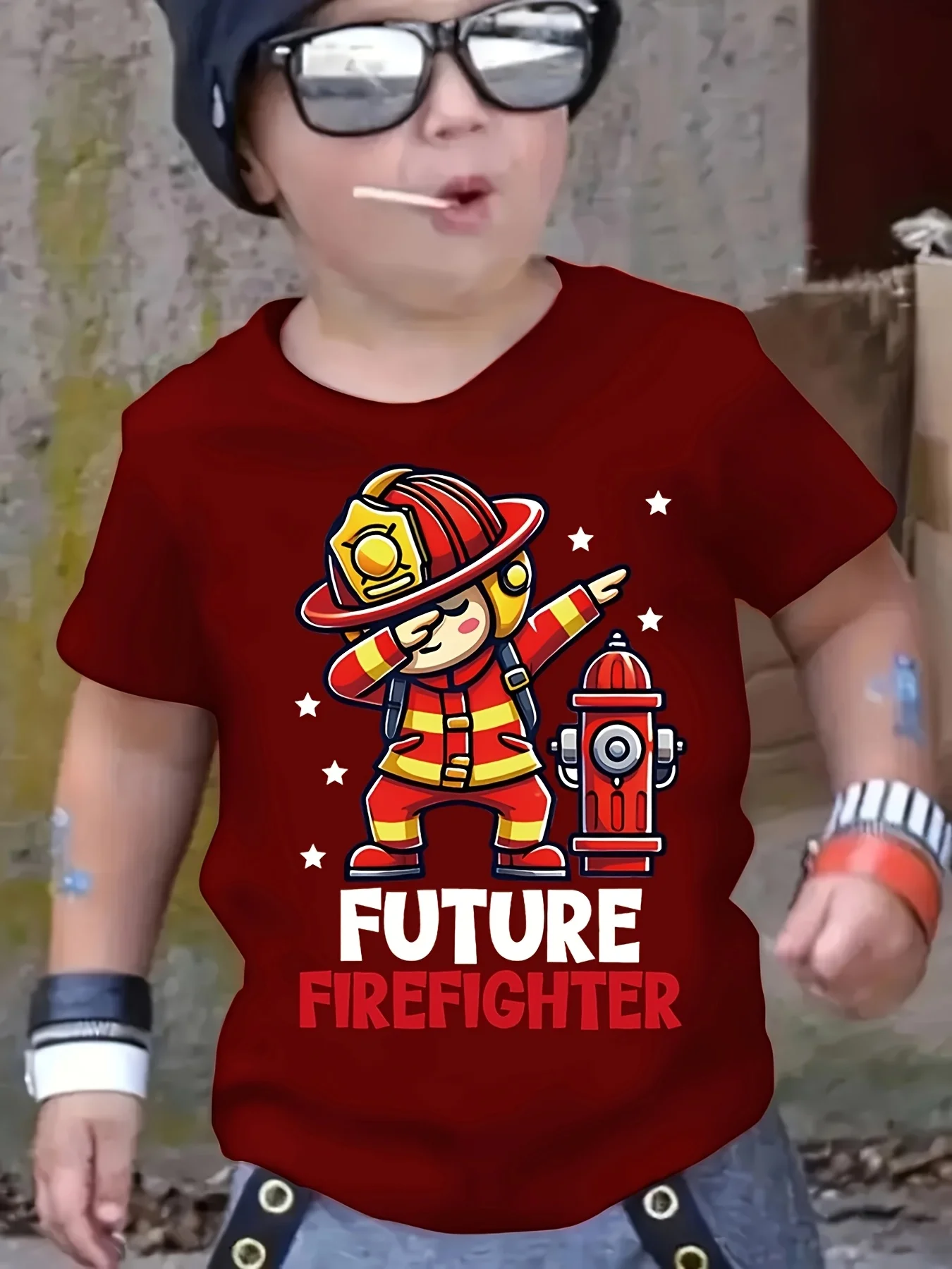 Astronaut Summer Short Sleeved Super Popular Student Class Uniform Parent-child Clothing Fashionable Children's Half Sleeves