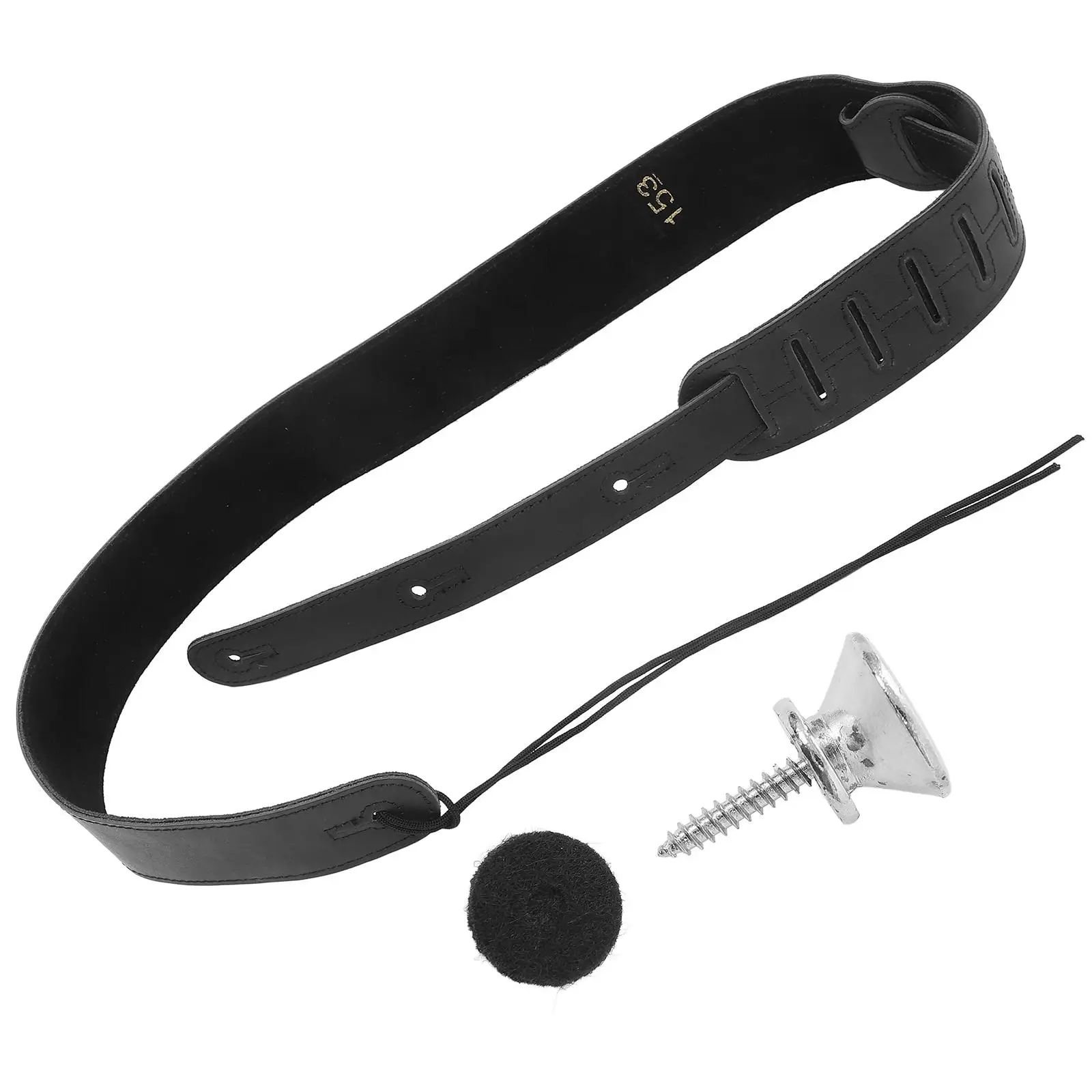 

Guitar Strap Adjustable Electric Guitar Shoulder Belt Durable Cowhide Punk Style High Density Buckle Comfortable Fit Musical