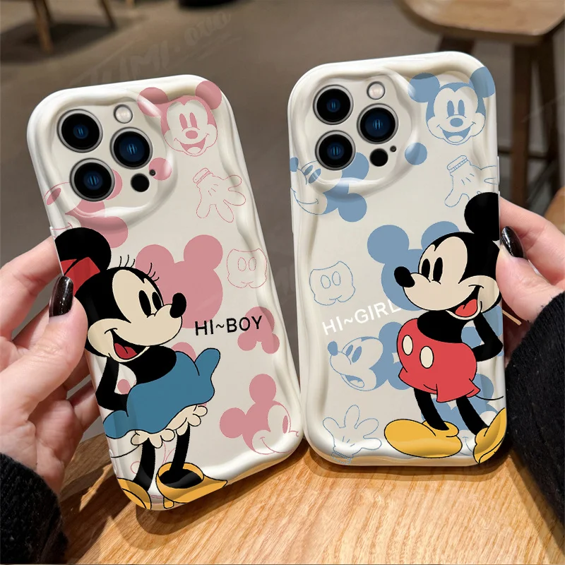 Disney Minnie Mickey Mouse Phone Case For iPhone 15 14 13 12 11 Pro Max X XR XS 8 7 6 6S Plus SE 2020 Clear Silicone Back Cover