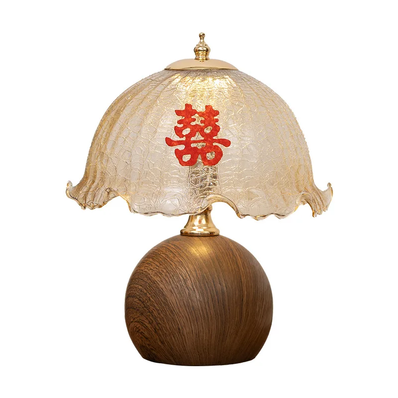 

Wedding desk lamp, bedroom study bedside ambient light, gift for newlyweds, everbright lamp, red festive bridal dowry lamp
