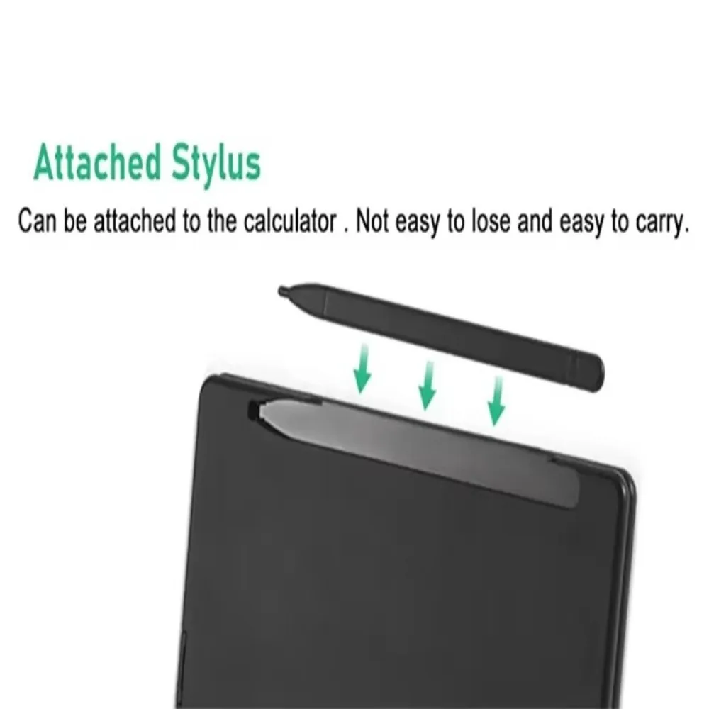 LCD Screen Scientific Calculator 2 in 1 Solar Energy Foldable Calculator Erase Button Lock Stylus Pen Support