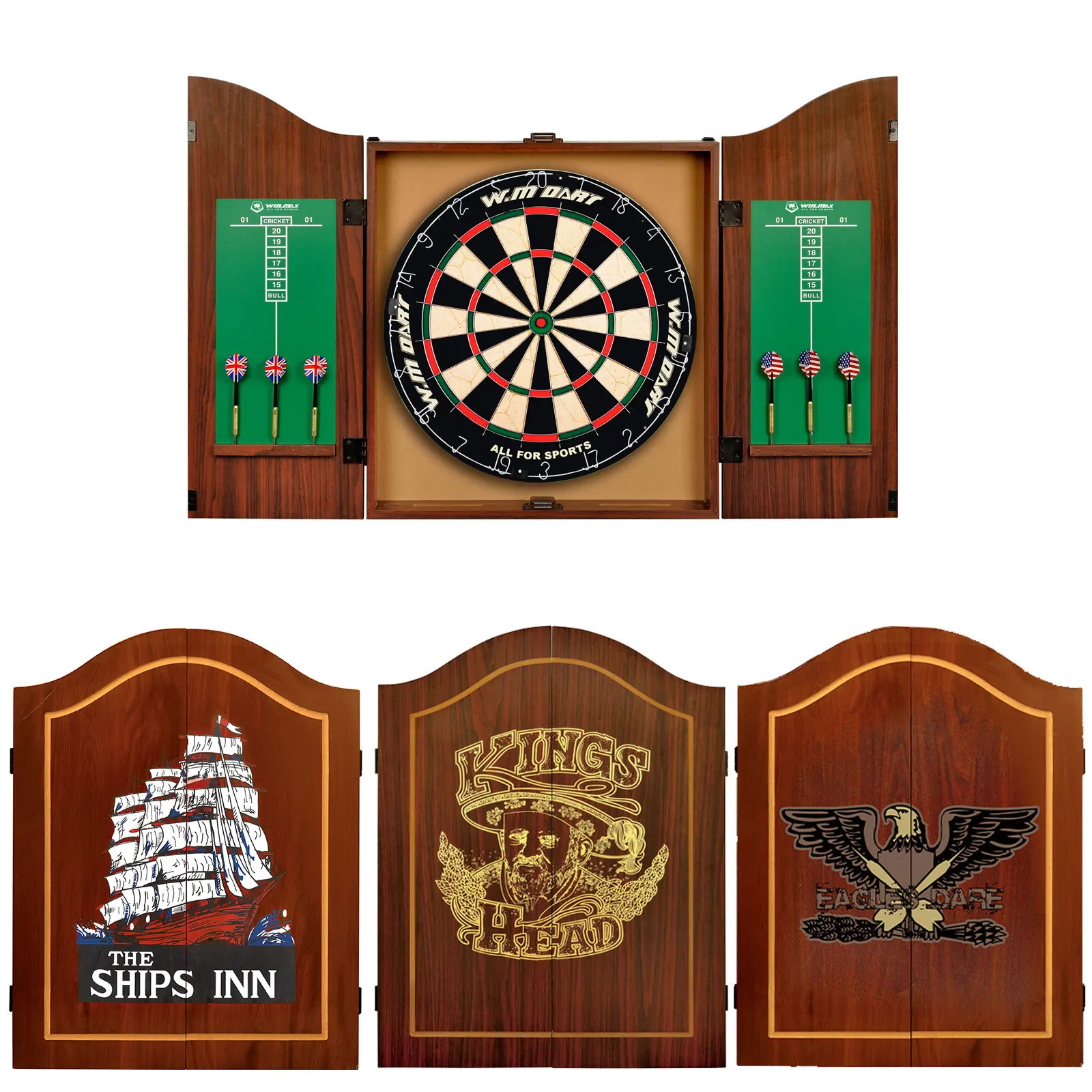 WIN.MAX 18 Inch Folding Dart Box Set Adult Competition Training Full Set Dart Target Dart Set