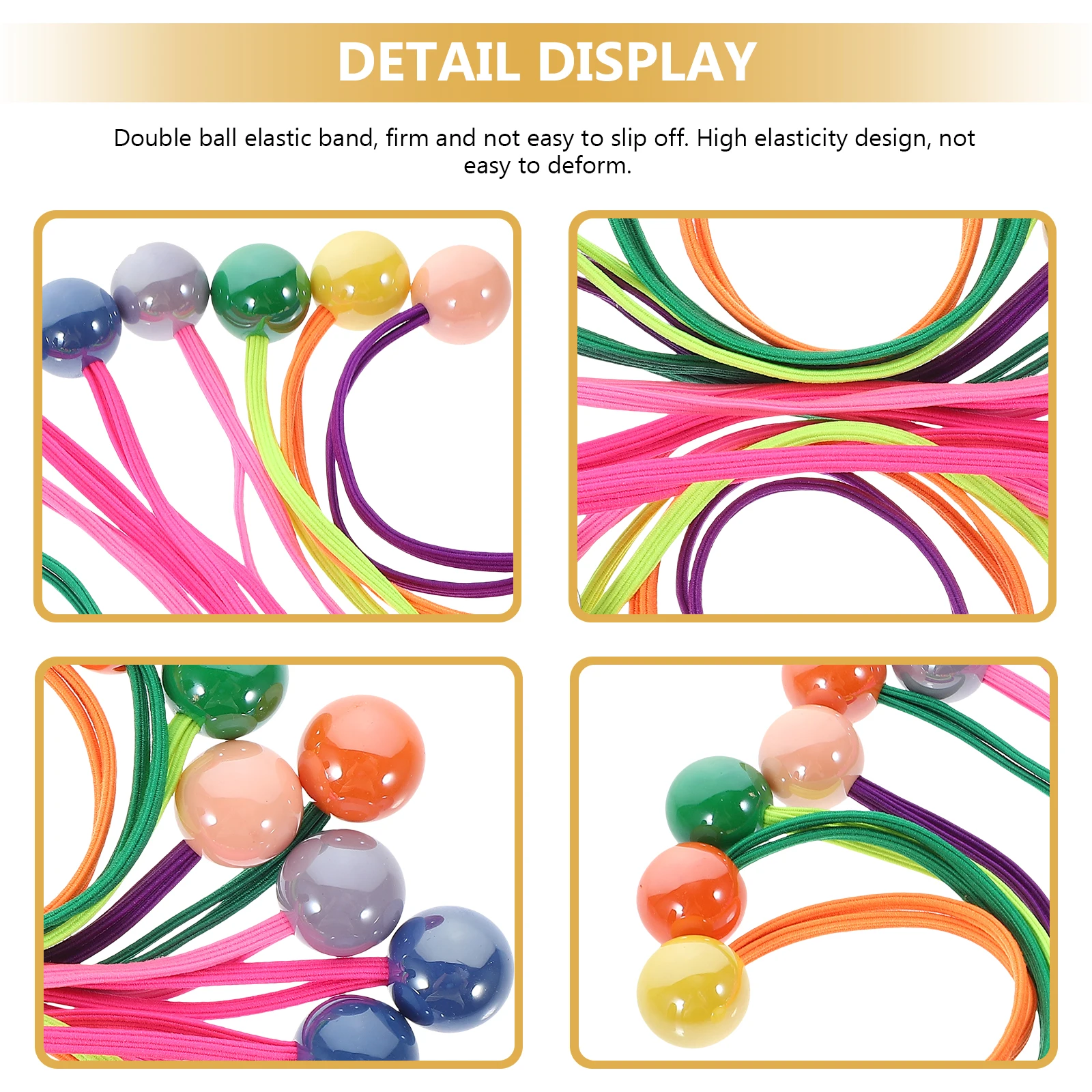 

12pcs Candy Color Hair Ties Elastic Bands Blue Yellow Green Orange Pink Purple Each Firm Hairstyling