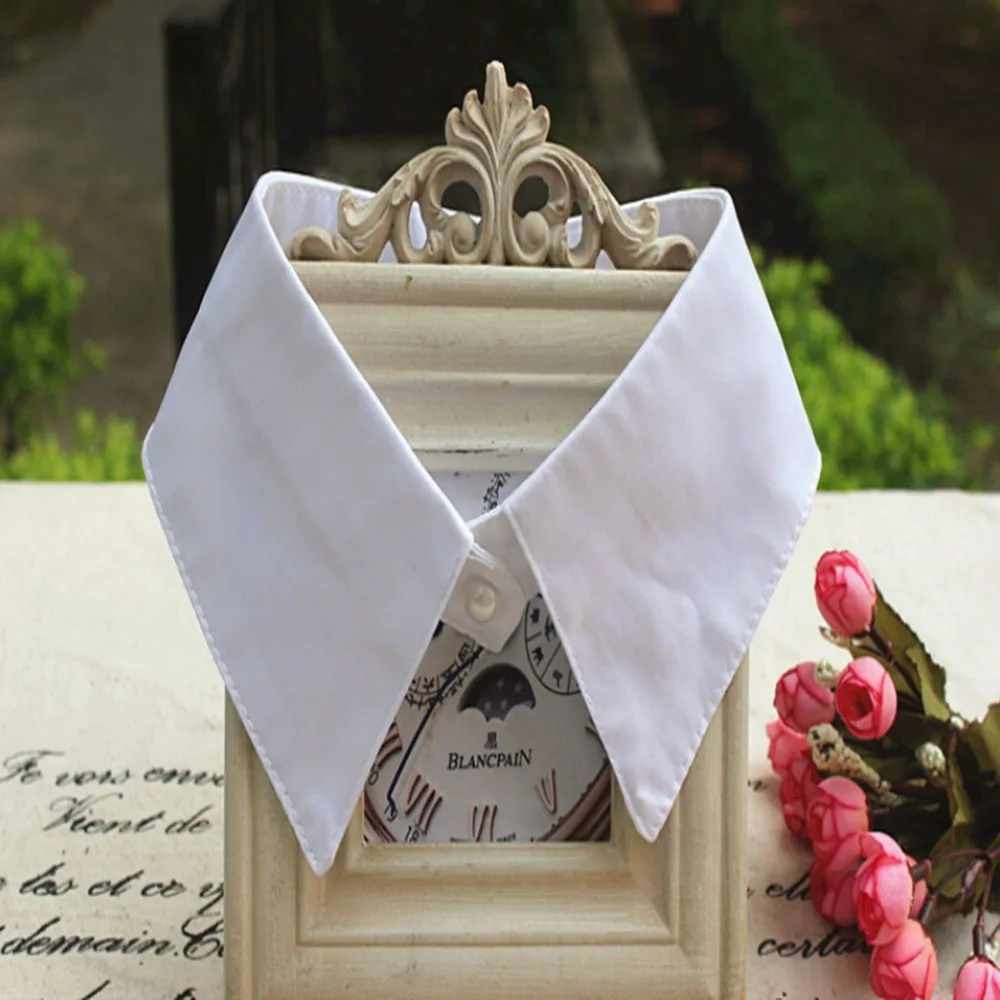 Colletto falso da donna camicia da bavero staccabile per adulti colletto falso moda tinta unita camicetta falsa accessori per abbigliamento