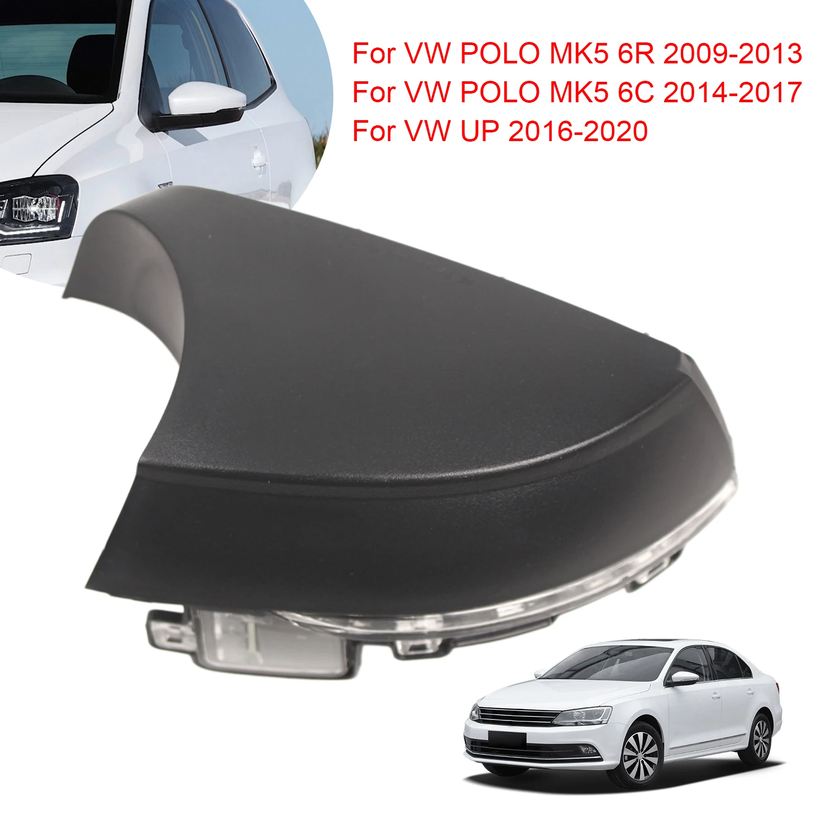 Side Mirror Blinker Sequential Lamp for VW POLO MK5 6R 2009-2013/6C 2014-2017 Mirror Turn Indicator Blinker Lightweight