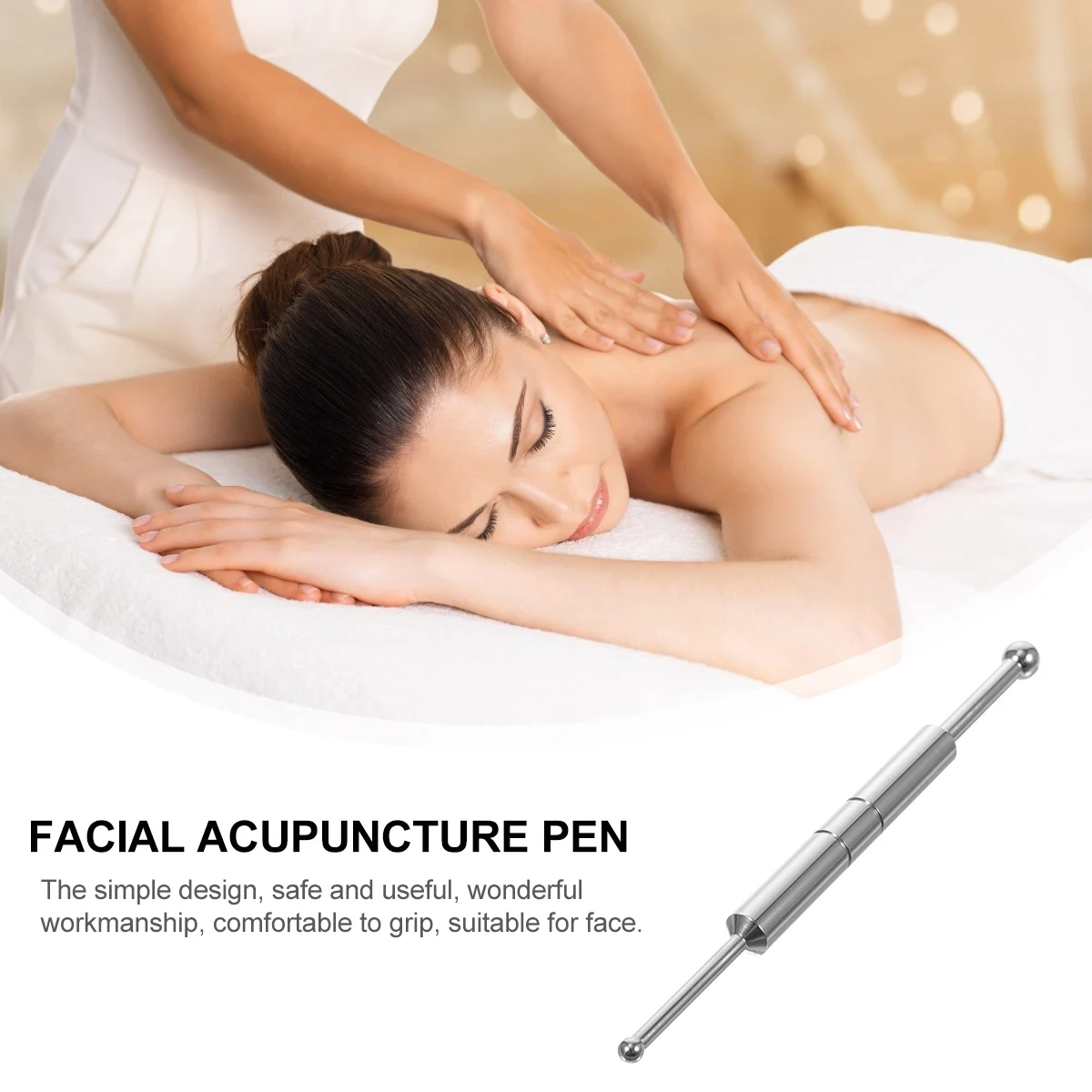 

Stainless Steel Acupuncture Pen for Face Precision Point Therapy Instrument Portable Acupoint Stimulator for Pain Relief