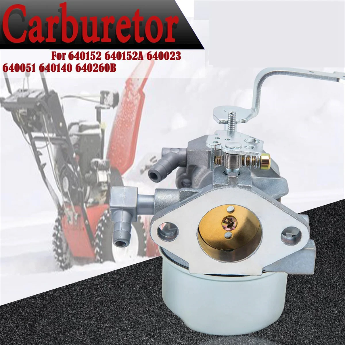

Stylish 640152 Carburetor for Tecumseh 640152A 640023 640051 640140 640260B HM80 HM90 HM100 8-10 HP Engine Snow Blower Mower