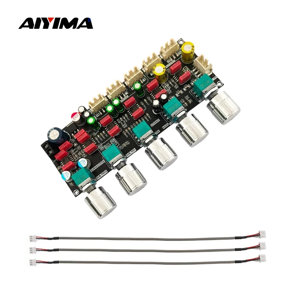 AIYIMA HIFI JRC2068 Preamp Tone Board Stereo Treble Bass Subwoofer Audio Preamplifier Volume Control For Power Amplifiers