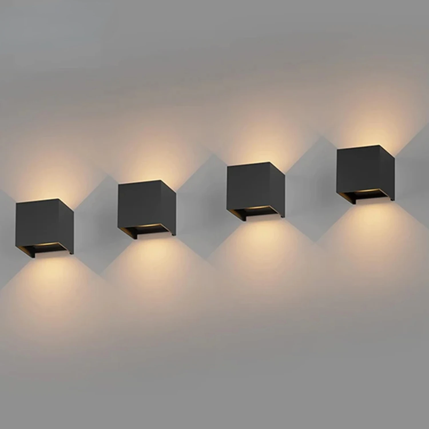 

New Energy Efficient Adjustable Waterproof Warm White and Cold White Square LED Wall Light Lamp - 6W IP65 LED Wall Light with Ad