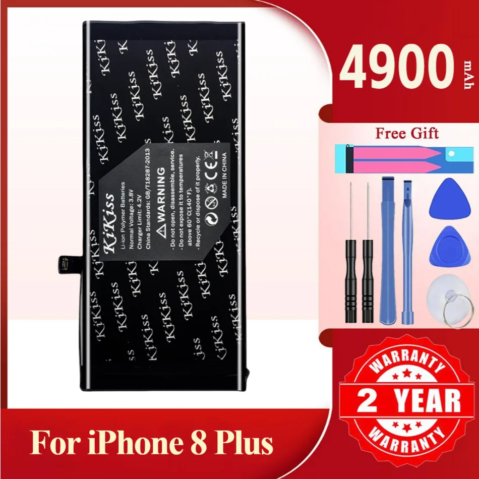 

Мощный аккумулятор KiKiss 4900 мАч для IPhone 8 Plus, телефон 8 Plus, аккумулятор и инструменты