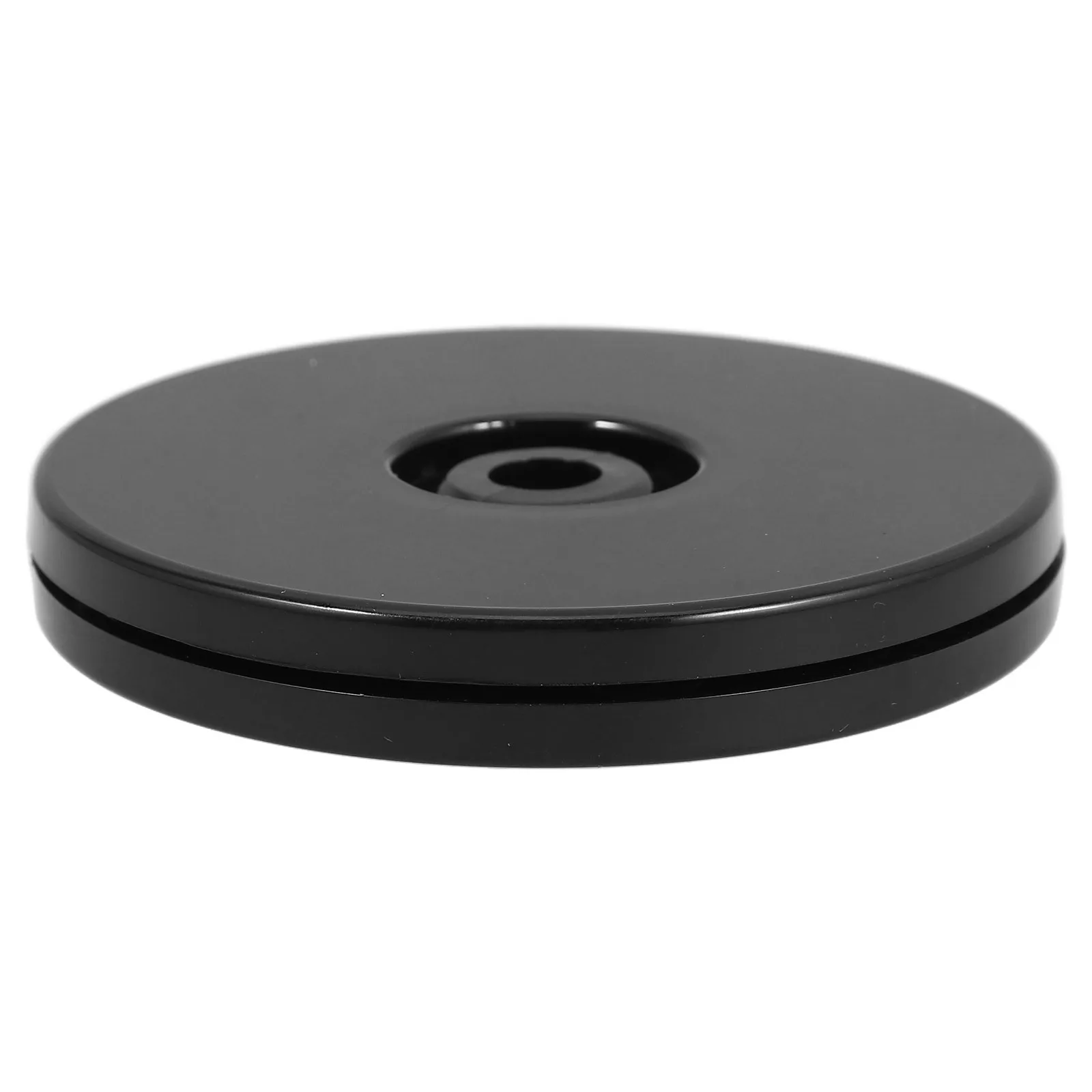 Acrílico preto 75mm mesa de jantar base giratória rotação 360 graus preguiçoso susan bandeja rotativa para cozinha despensa organizador tempero