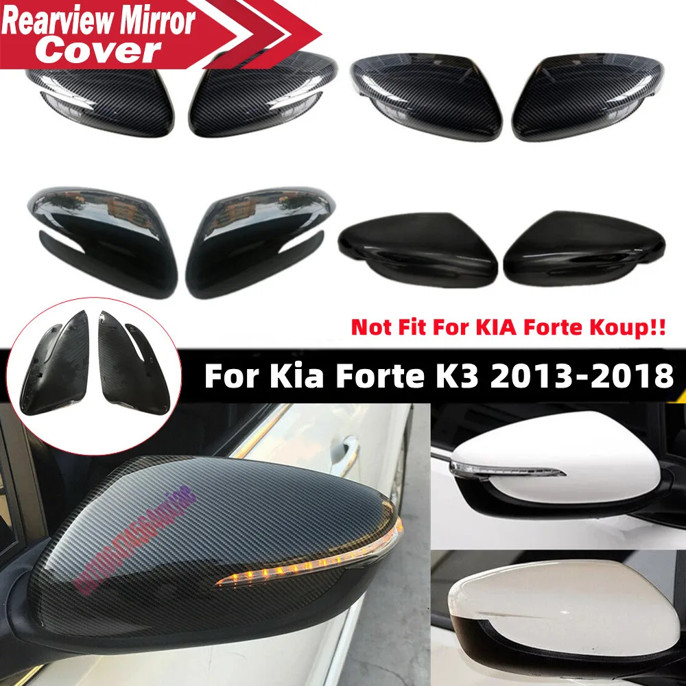 For KIA K3 Forte 2013-2018 ABS Car Rearview Side Mirror Cover Wing Cap Exterior Door Housing Trim Replacement