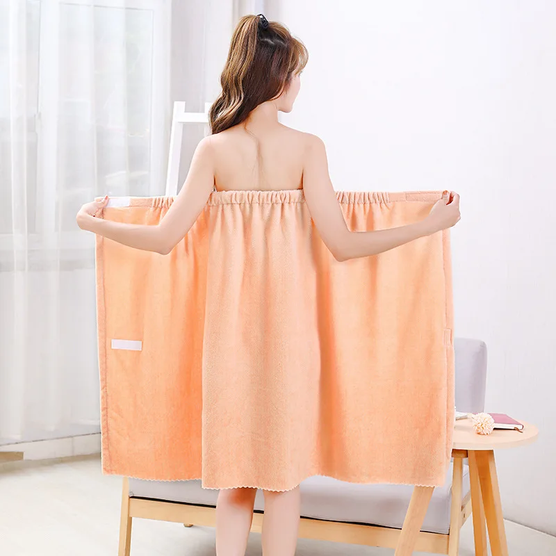 Women Fast Drying Bowknot Wearable Bath Towel Shower Spa Wrap Body Beach Bathroom Bathrobe Robe Soft Absorbent Microfiber