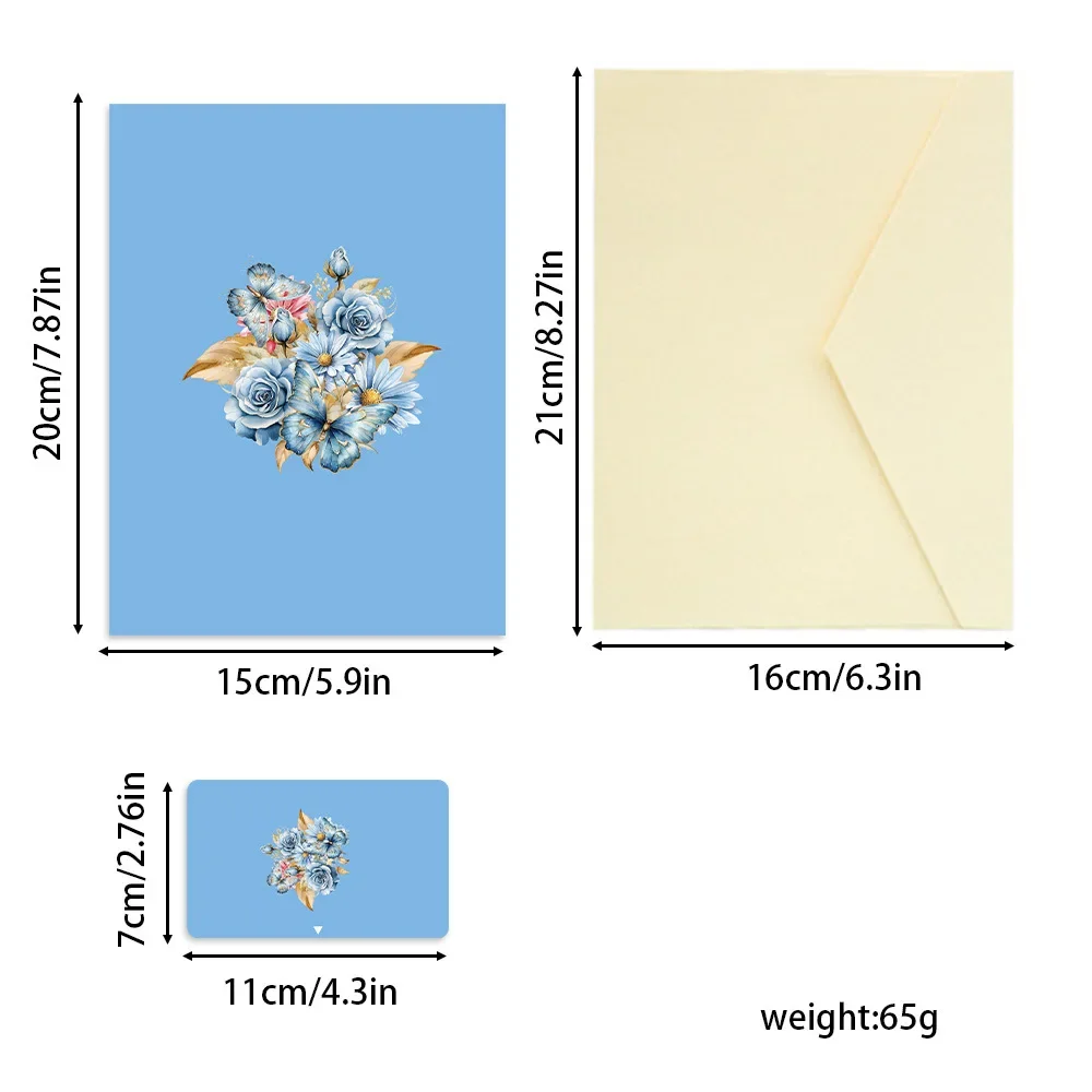 بطاقات تهنئة منبثقة على شكل فراشة ثلاثية الأبعاد، بطاقة بريدية لعيد الحب، الذكرى السنوية، الأم، تهنئة دعوة الزفاف، هدية عيد ميلاد