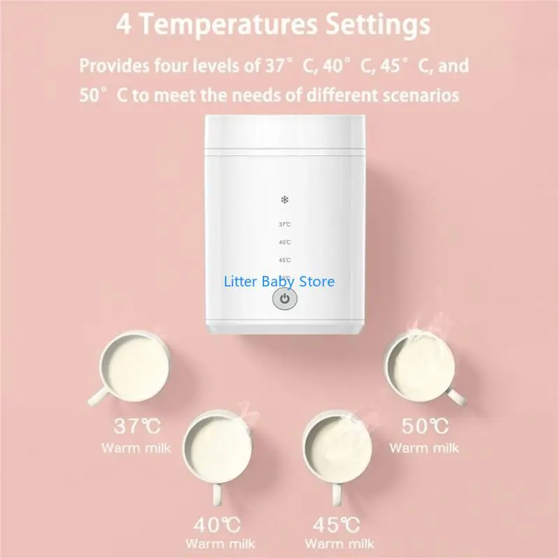 N80C المحمولة زجاجة الطفل دفئا زجاجة كهربائية دفئا USB قابلة للشحن خفيفة الوزن ومناسبة للسفر للسفر المنزلي