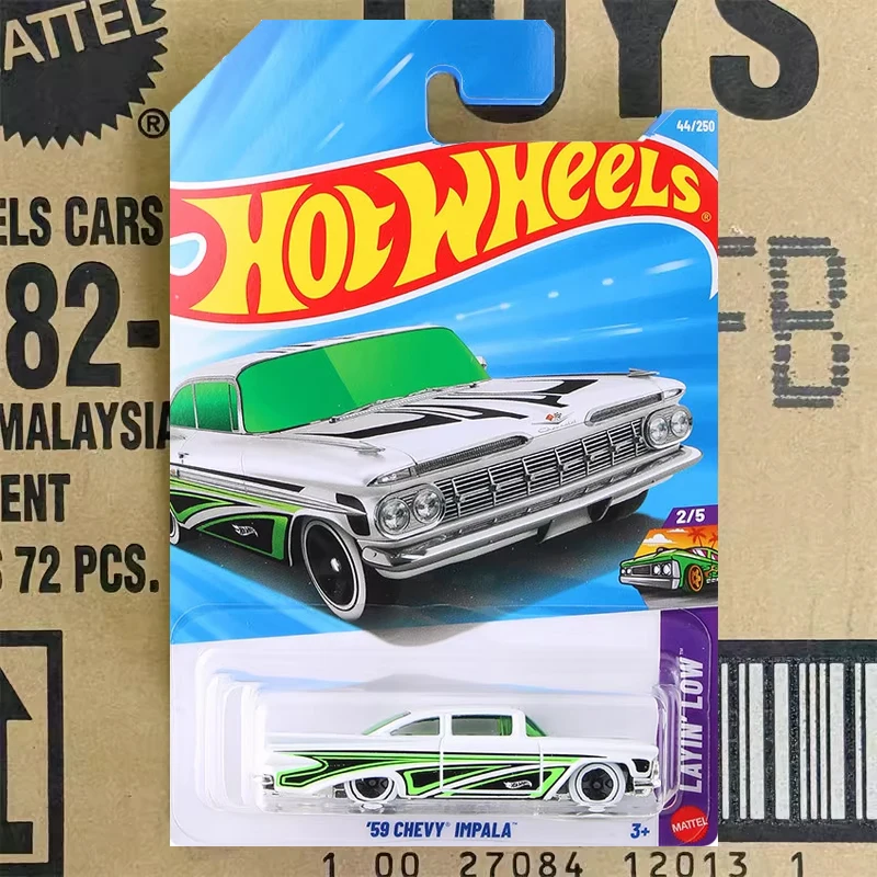 Coche Original Hot Wheels Chevy Impala 64, Juguetes Impala, Vehículo Fundido a Presión 1/64, Modelo de Aleación Layin Low, Colección, Regalo de Cumpleaños