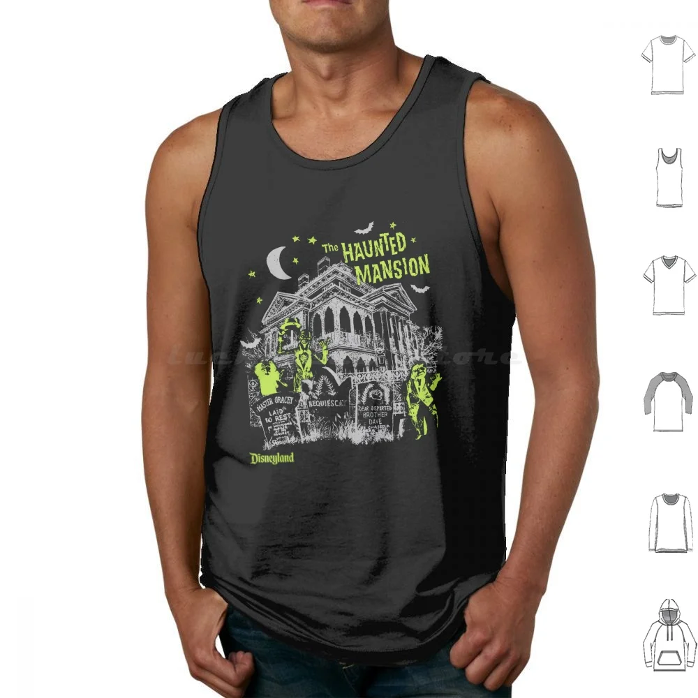 

Haunted Manson Master Gracey Halloween Pumpkin Tank Tops Print Cotton World Spooky Month Funny Fall Autumn Halloween