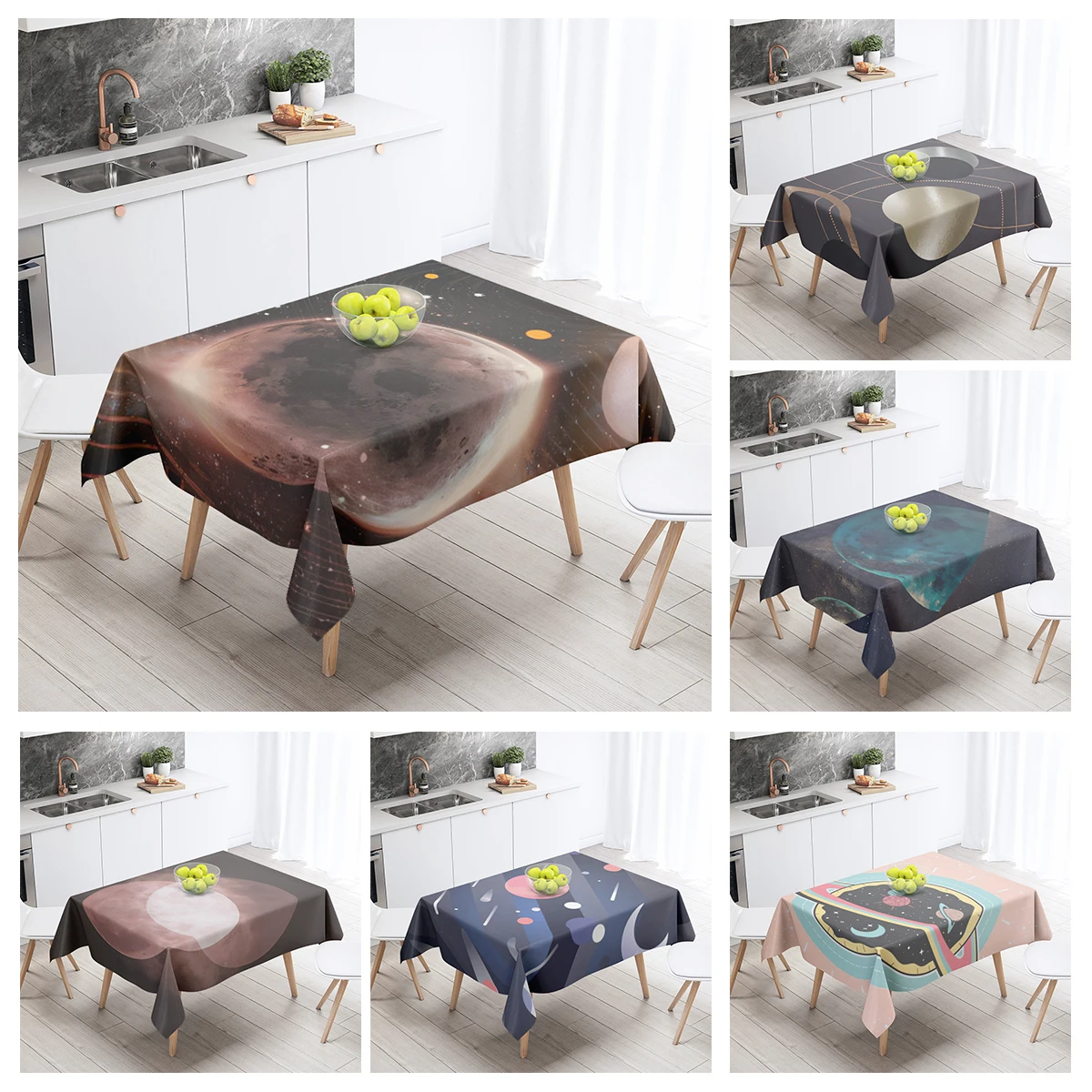 

Home tablecloths dining decoration and rectangular table accessories waterproof cloth Anti-stain restaurant Nordic plant pink