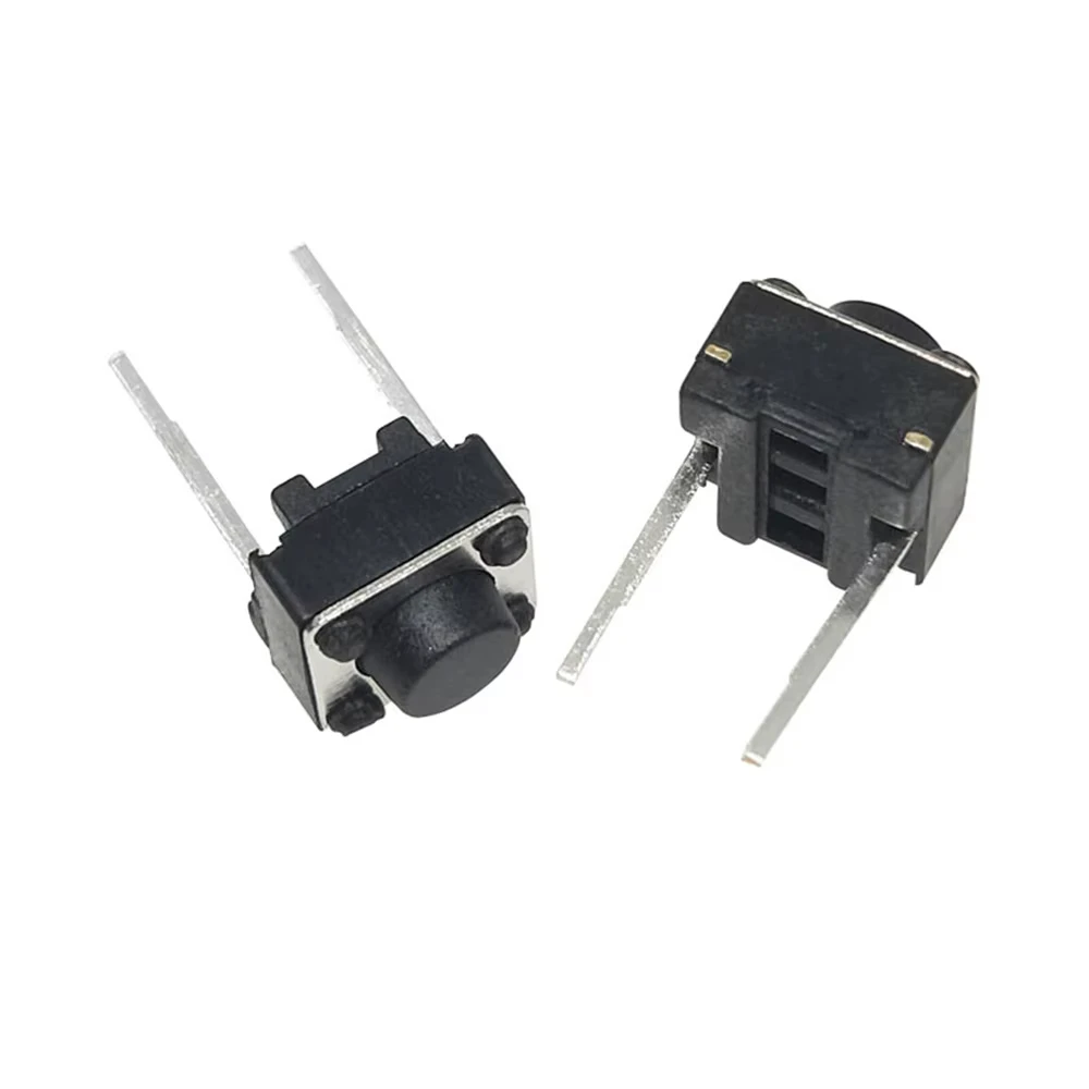 50Pcs/lot 6x6x 4.3/5/6/7/8/9/10mm Tactile Switch Momentary Tact 6*6* 4.3mm 5mm 6mm 7mm 8mm 9mm Middle 2Pin For TV/Toys