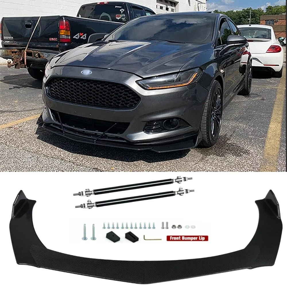 

Carbon Fiber Front Bumper Lip For Ford Fusion Mondeo Splitter Spoiler+Strut Rods United States