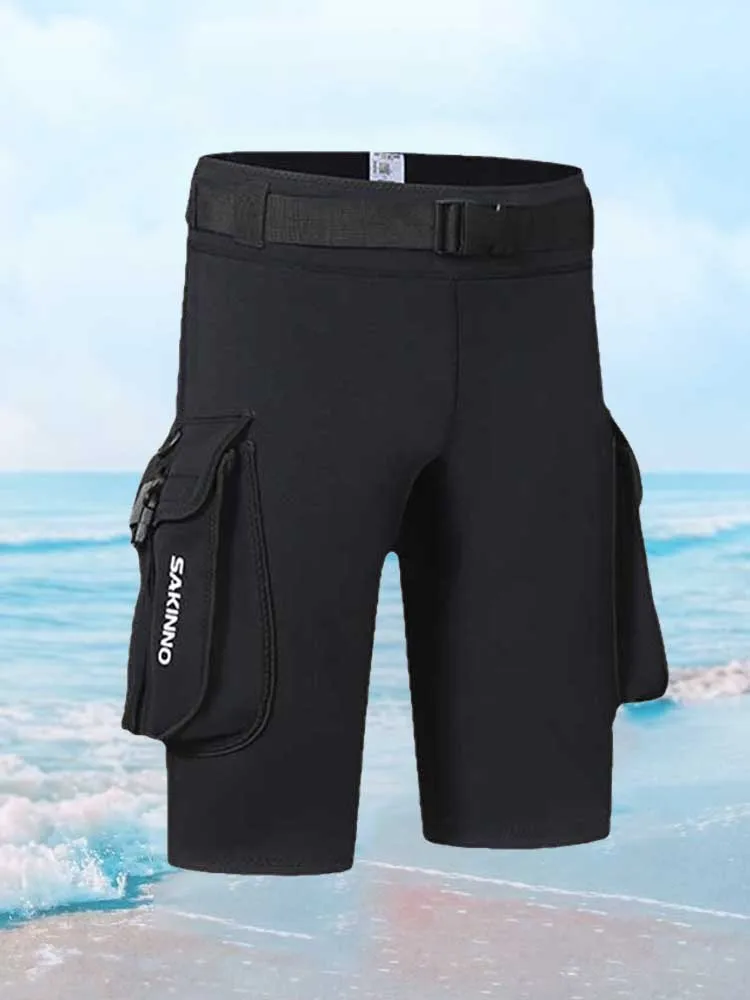 Spodenki do nurkowania z neoprenu 3mm z kieszenią, męskie spodenki do pianki, męskie spodnie do surfingu do sportów wodnych, pływania, snorkelingu, żeglarstwa, scuba. — 2