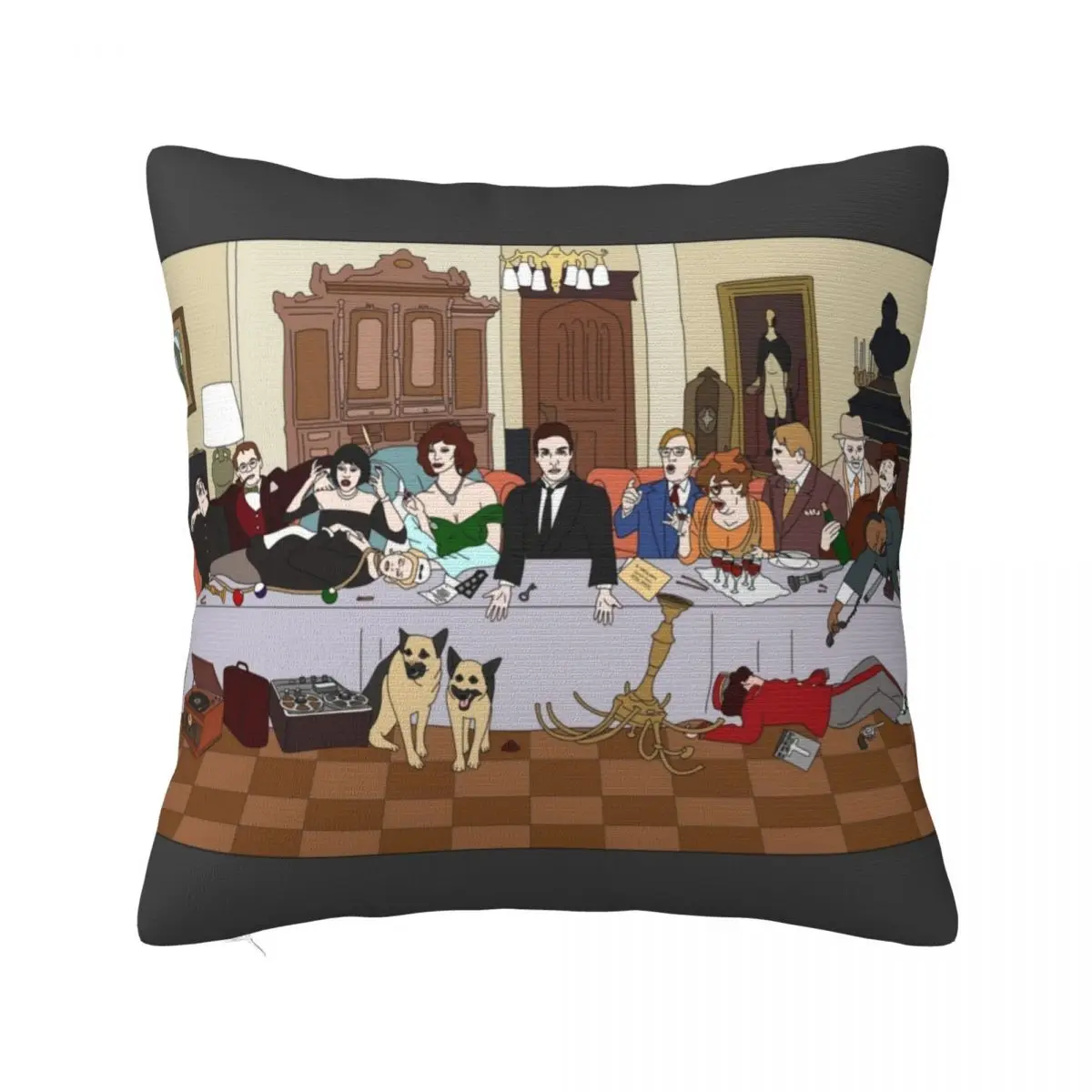 

The Last Supper at Boddy Mansion Throw Pillow pillow cover christmas Cushions For Children