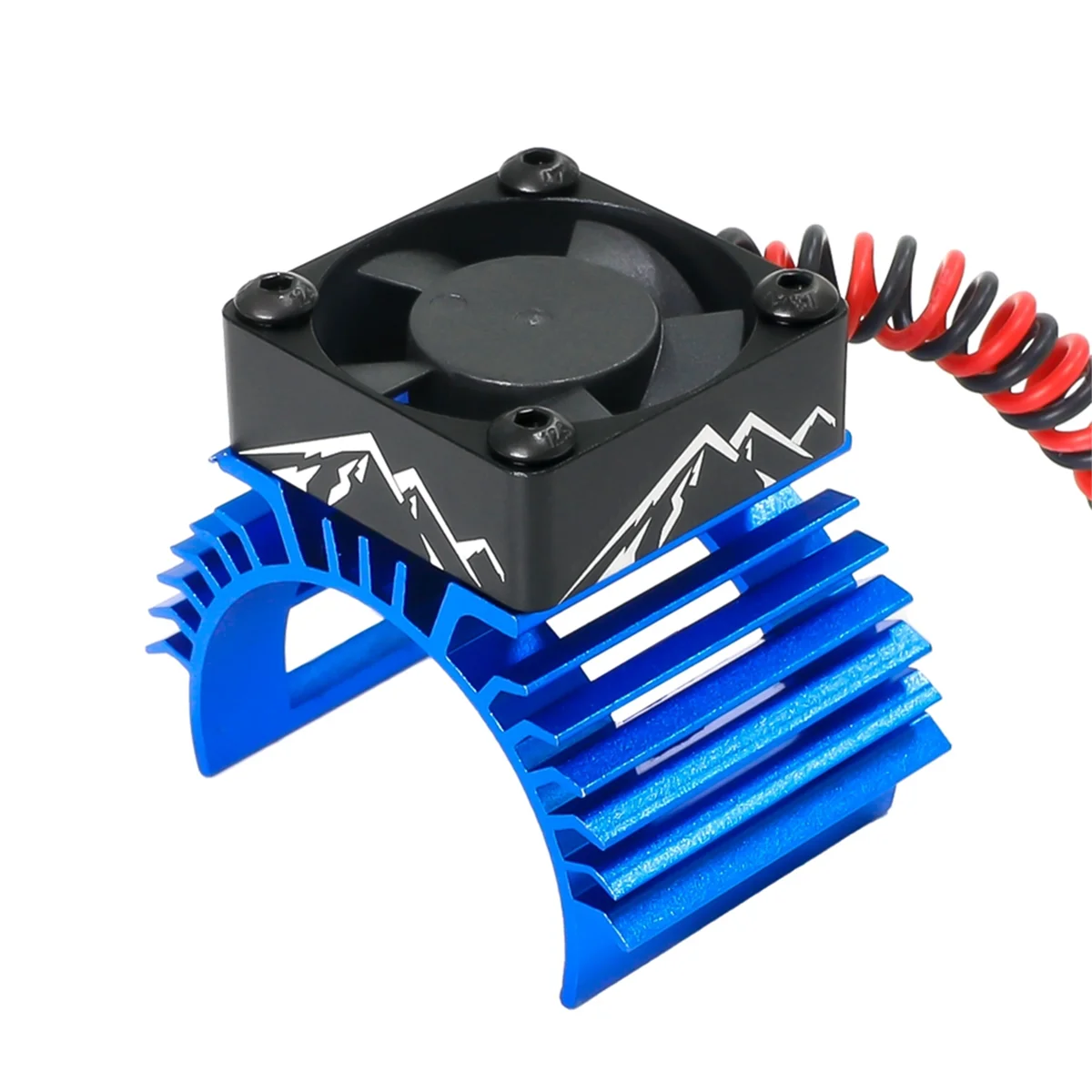 

540 550 3650 3660 3674 Motor Heatsink Cooling Fan RC Car Radiator Fan Motor Heat Sink Cooler Heat Fin Blue & Black