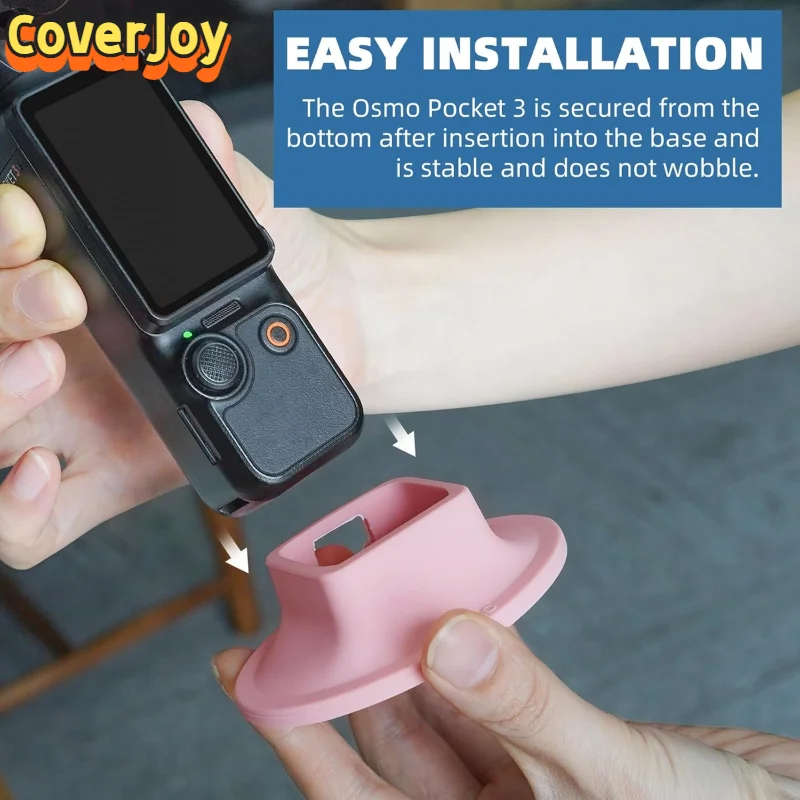 CoverJoy Desktop Stand for DJI Osmo Pocket 3 with Anti-Slip Base & Quick Release Fixed Mount Holder