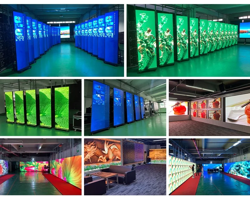 HD Tri-Fold Indoor Double-face LED Digital Poster USB Wifi 4G Compatible for Retail Store & Subway Advertising LED Display