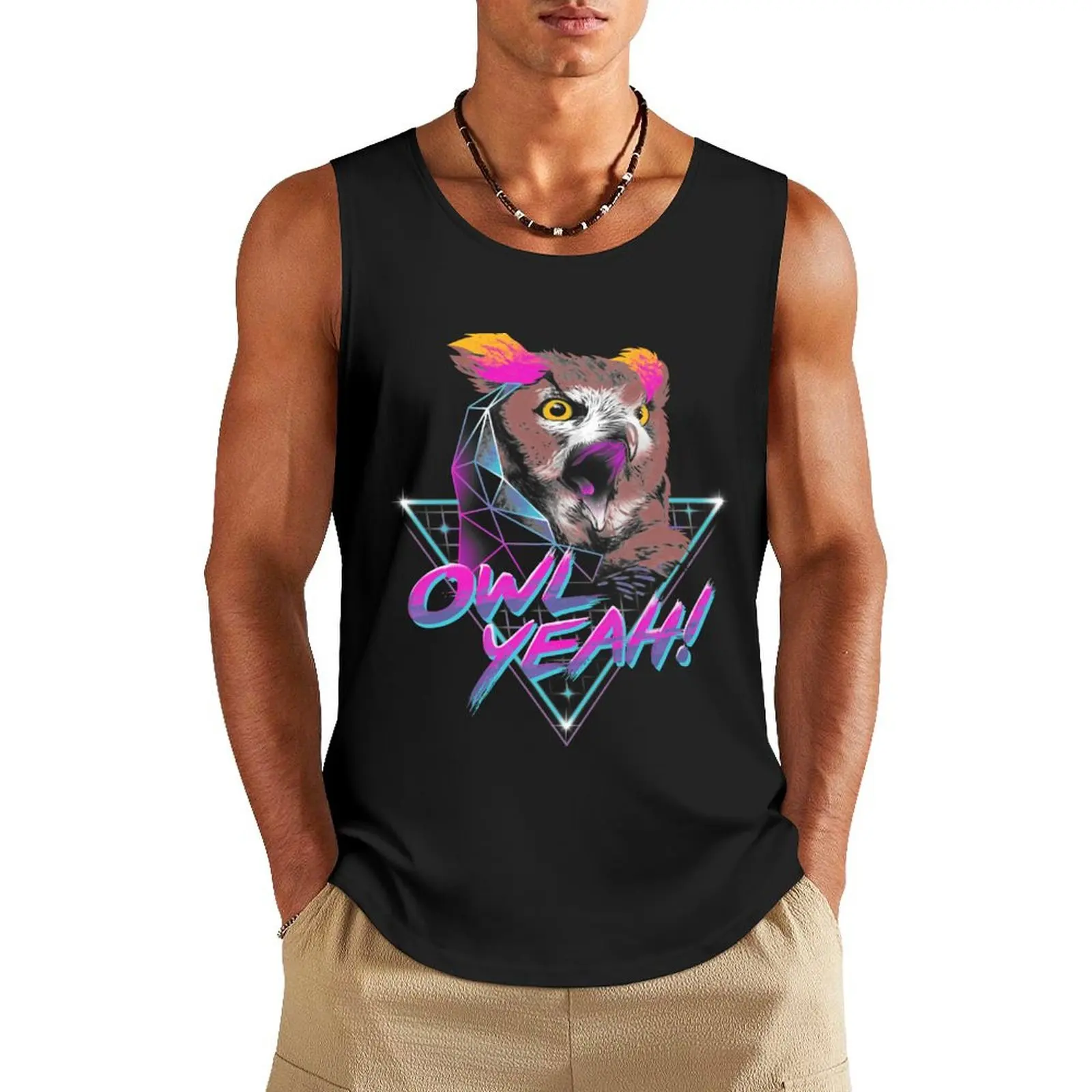 

Owl Yeah! Tank Top Men's summer clothes bodybuilding men Men sleeveless tee t-shirt for man