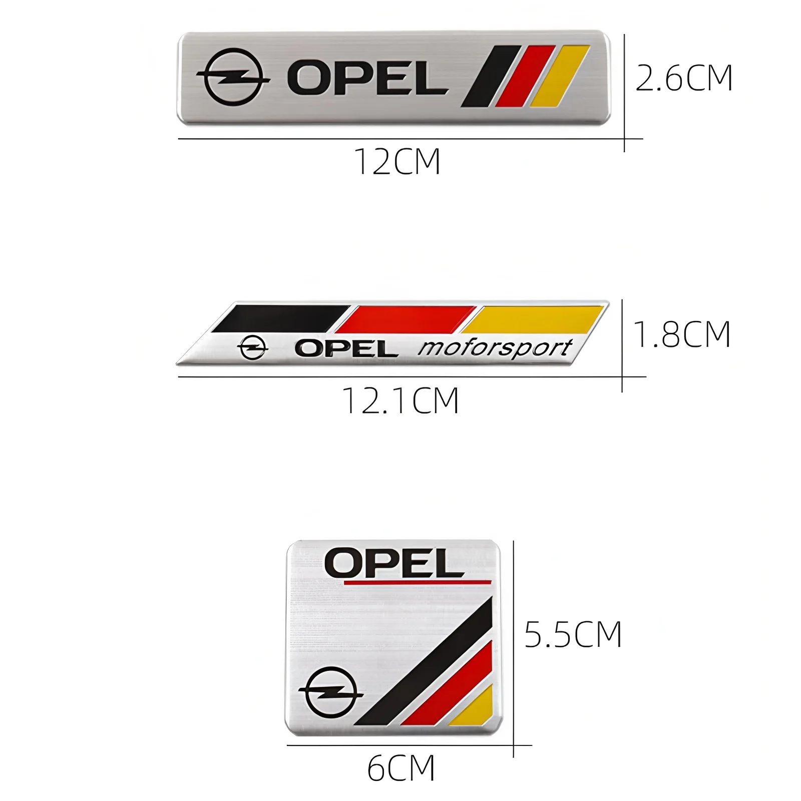 New 3D Aluminum Car Emblem Badge Rear Trunk Sticker For Opel Corsa Astra Insignia Vectra Zafira Meriva Mokka Grandland Vivaro