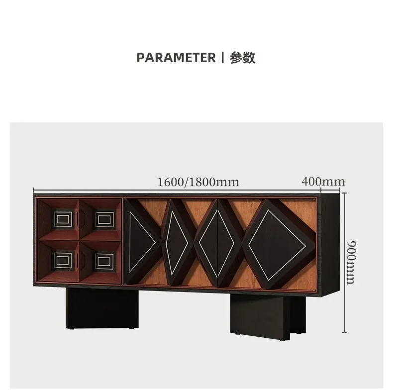

yj32 Creative art foyer entrance decorative cabinet living room retro storage cabinet American solid wood storage cabinet
