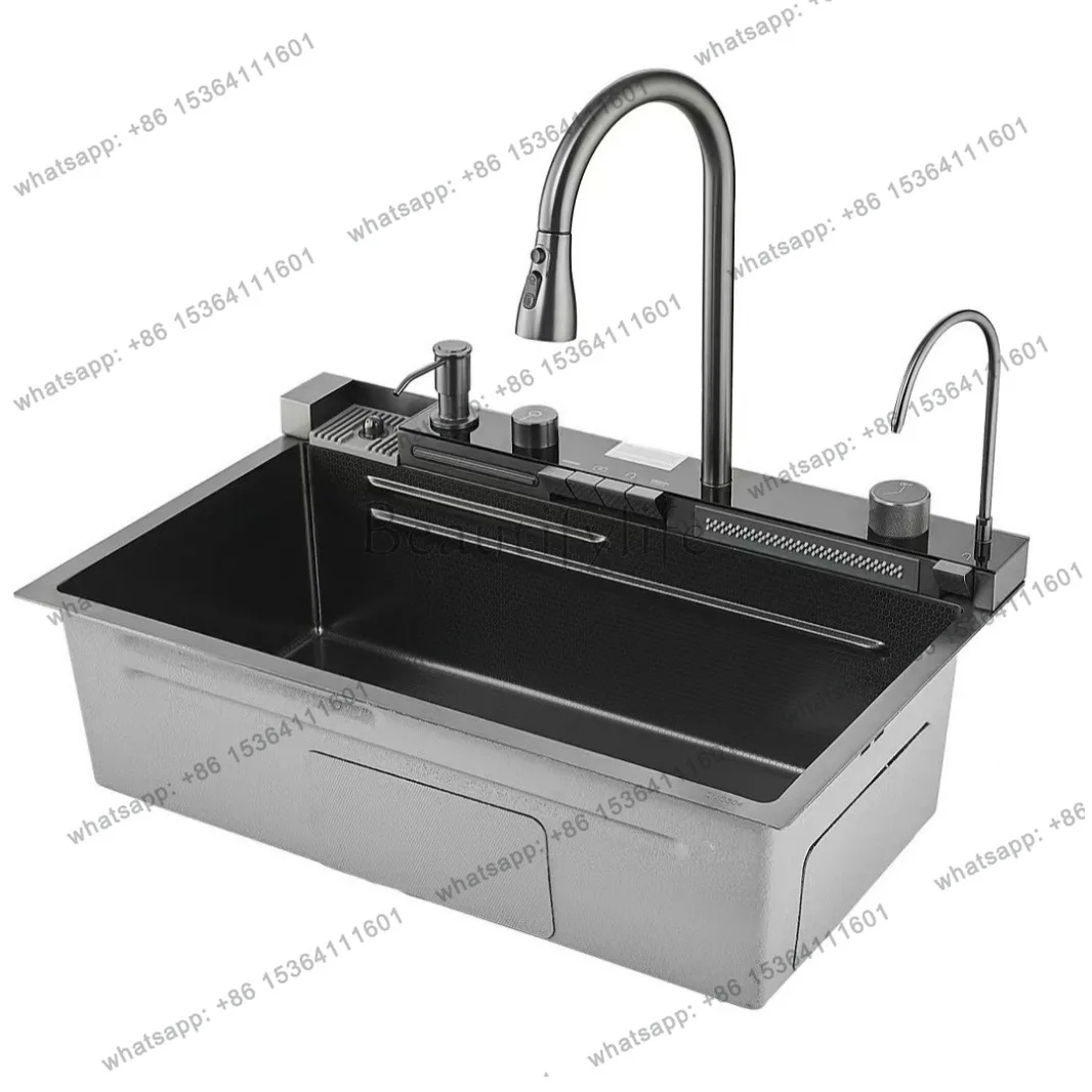 Sink stainless steel large single slot honeycomb basin vegetable basin kitchen sink 304 stainless steel