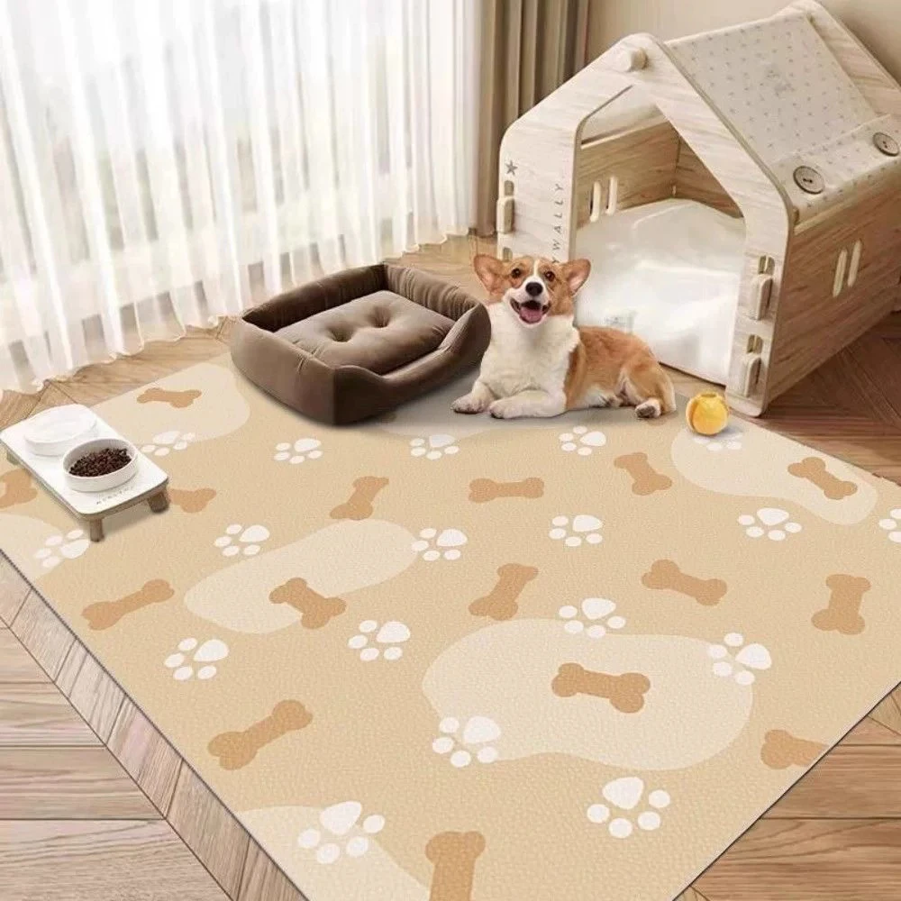 PVC Leather Pet Rugs Waterproof Dirty Resistant Urine-proof Carpet Wipeable Easy Clean Rug Cat Dog Cage Floor Mats Enclosure Mat