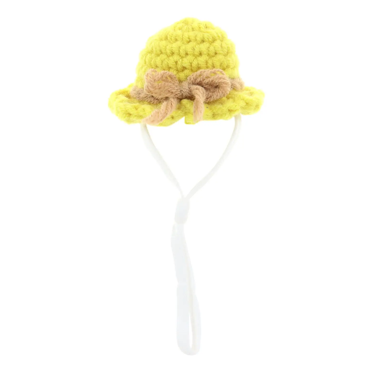 Clothes Costume Mini Hamster Hats with Adjustable Strap Party Clothes Accessories Knitted Guinea Pig Hats Hand Knitted Hat