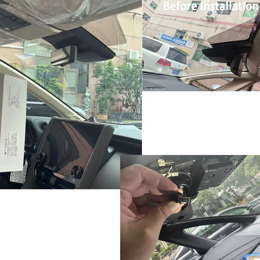 لتويوتا ألارد Vellfire AH40 2023 2024 2025 4K داش كام الجبهة كاميرا خلفية DVR التوصيل والتشغيل مسجل فيديو 24h سجل واي فاي