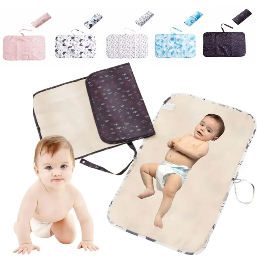 Soft Foldable Baby Changing Mat Waterproof Quick Change Diaper Changing Pad Compact Durable Newborn Diaper Changer Travel