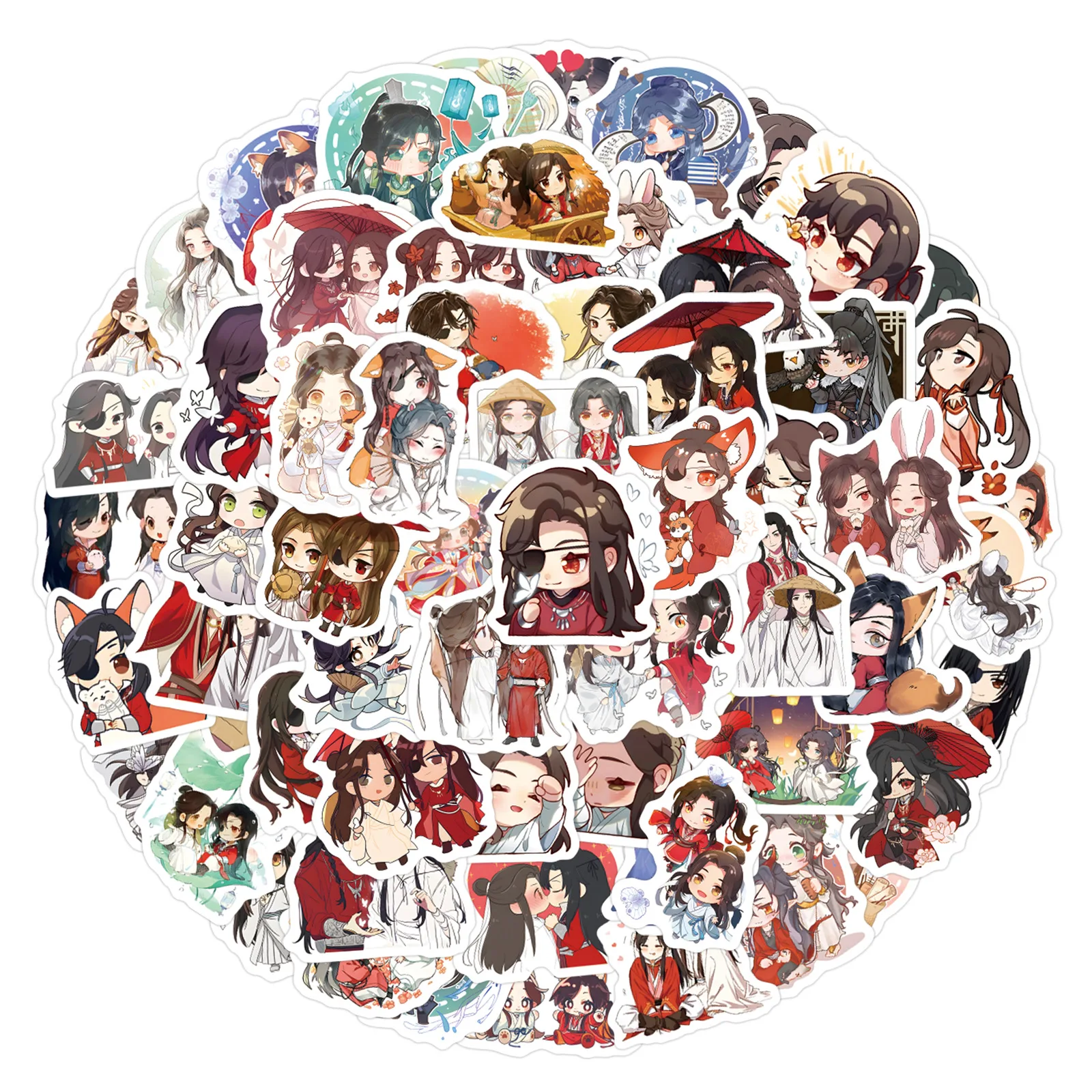 10/30/50/100PCS Heaven Official's Blessing Anime Stickers Suitcase Scrapbooking Laptop Stationery Toy Sticker