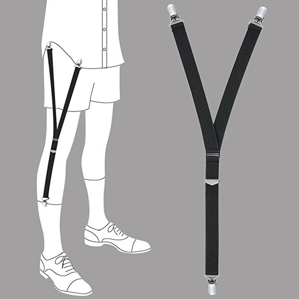 قابل للتعديل قميص الحمالات المضادة للتجاعيد عدم الانزلاق مقاطع دائم مطاطا Y الظهر تصميم شيك أنيق الإكسسوارات الرجال النساء كليب #2