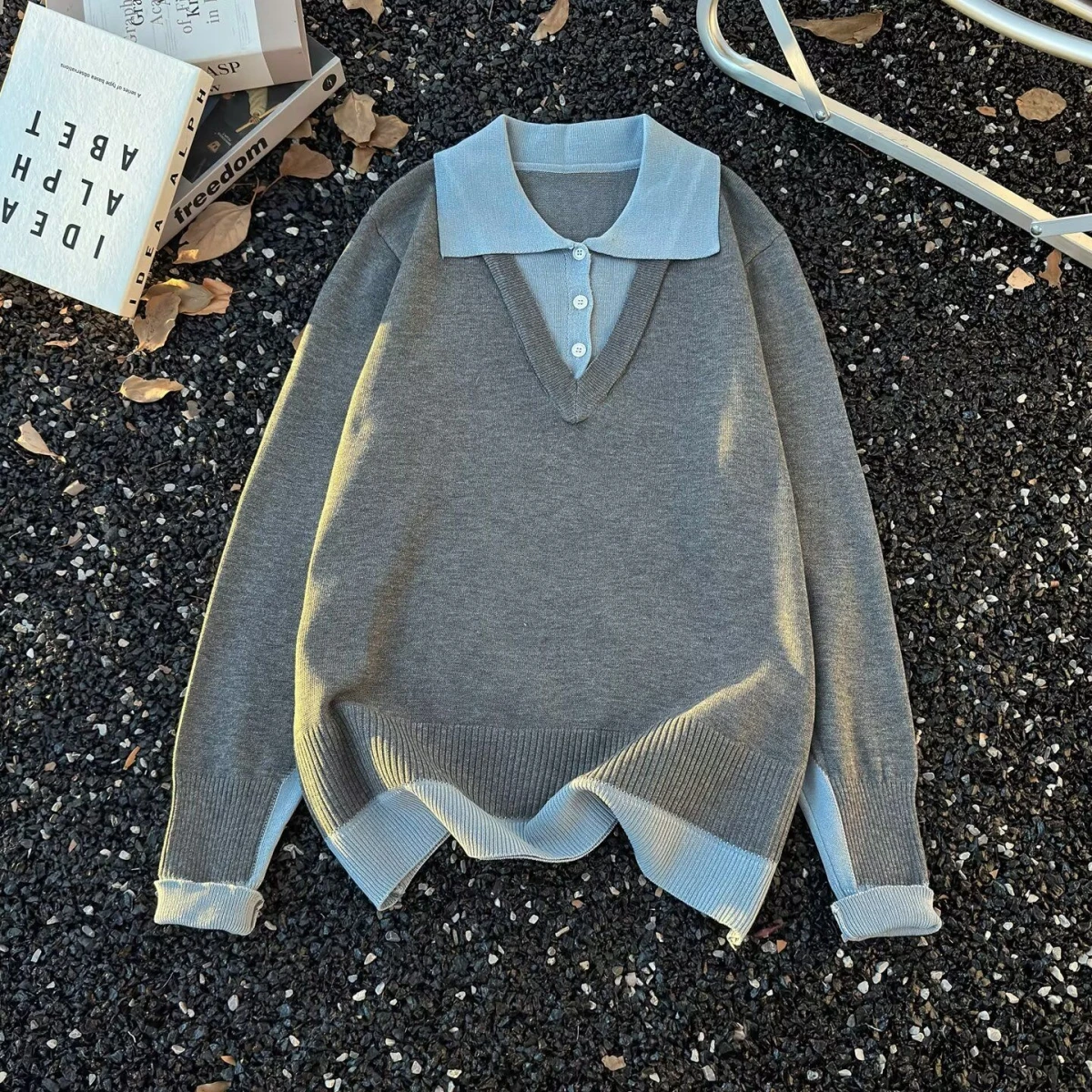 

ay American Sle V-Ne Knitwear Men's Base Layer irt Henry Collar Inner Wear Casual Loose Fit Polyester Long Sve