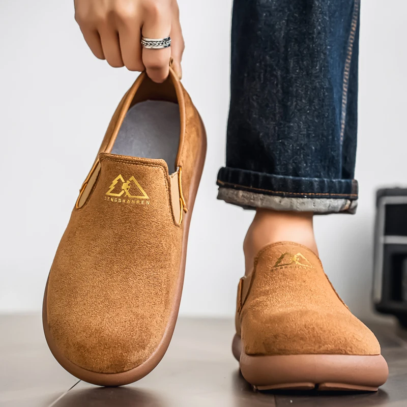 Men's Slip-On Birkfoot Clogs Casual Breathable round Toe Outdoor Leisure Shoes Large Size Commuting Retro Style Flat Footwear