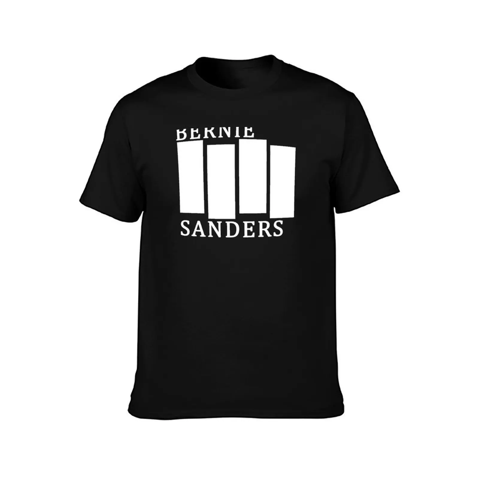 Bernie sanders black flag 2020 T-Shirt, Summer Casual Cotton Tee, Oversized Streetwear Tops, Vintage Graphic Print, 100% Cotton