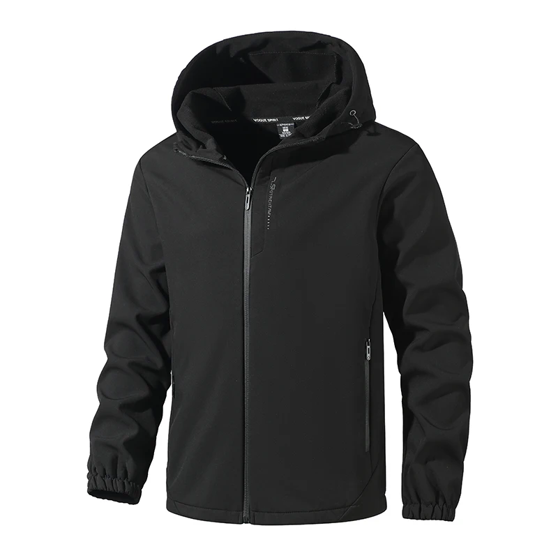 เสื้อแจ็คเก็ตเดินป่าให้ความอบอุ่นสำหรับผู้ชายใส่กลางแจ้งใส่สบายเข้าได้กับทุกชุดเสื้อแจ๊กเก็ตกันน้ำกันลมแฟชั่นลำลอง