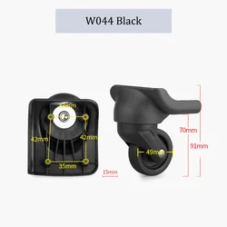 W044 Travel Bag Wheel Password Luggage Roller Replacement Accessories Universal Wear-Resistant Detachable Wheel Repairing Kit