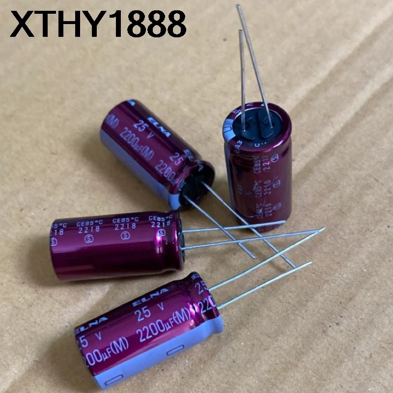 5PCS 2200UF 25V Audio Capacitor 25V 2200UF 12.5X25 RA3 Purple Red Robe