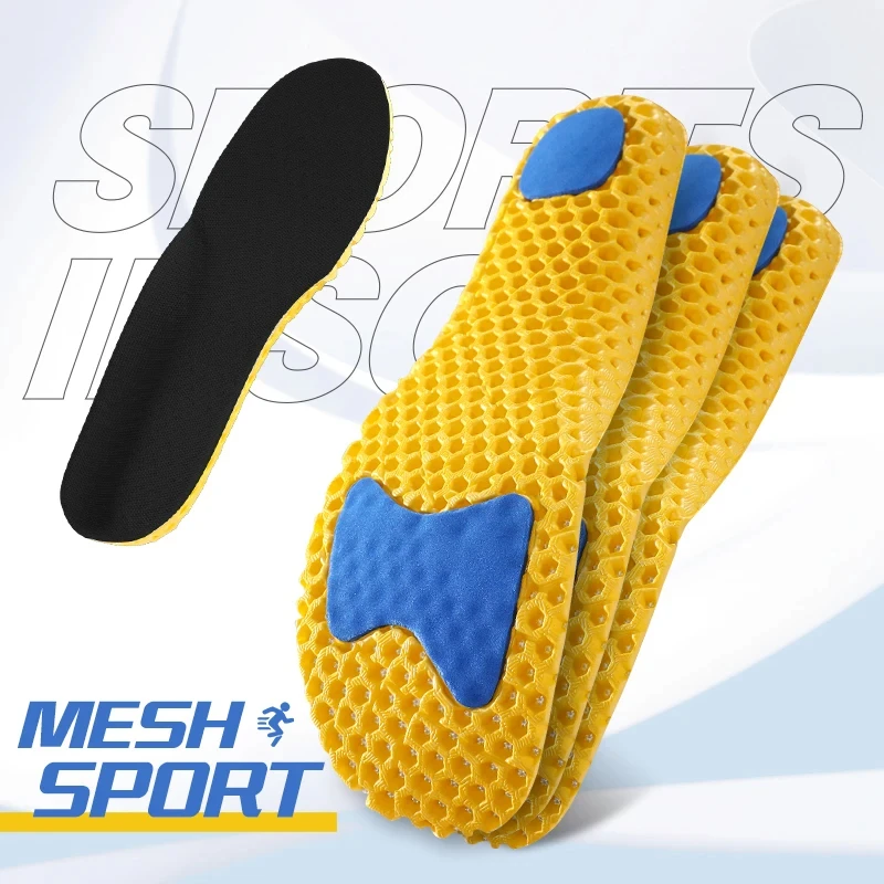 3 paia di solette ortopediche in Memory Foam per piedi suola per scarpe Pad Mesh deodorante Sneakers traspiranti cuscino da corsa per uomo donna