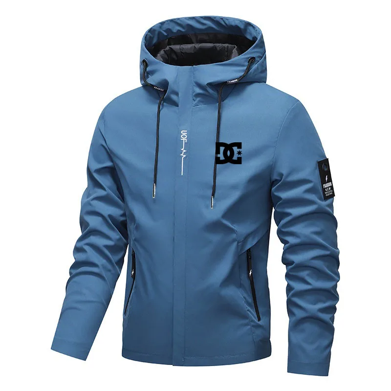 

Весна/Лето 2026: Новая мужская повседневная ветрозащитная куртка для бега и фитнеса, свободный крой с капюшоном, для альпинизма